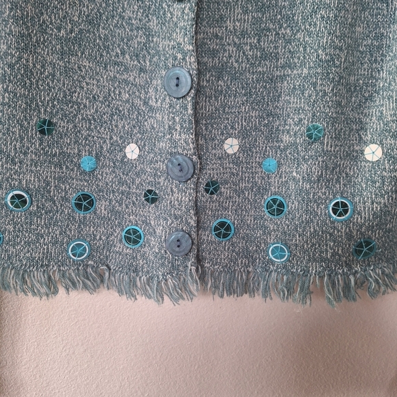 Connie's Moonlight Vintage Fringe Button/Front Sweater Angora  Womens size M - Picture 5 of 9